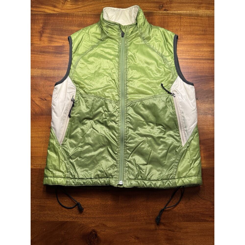 REI Women’s Green Outdoor Nylon Puffer Vest Full Zip Lightweight Insulated Sz S